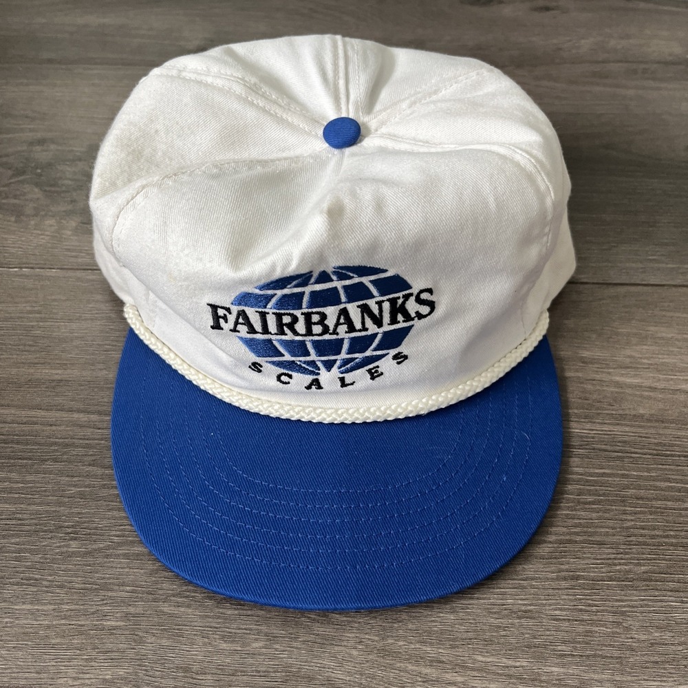 VTG Rope Hat Adjustable White Blue Fairbanks Scales